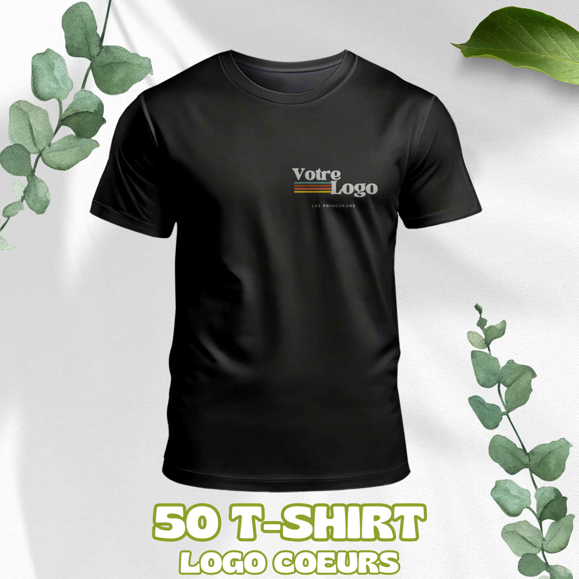 T Shirt Personnaliser Logo Coeurs Compagnie Entreprise Corpo