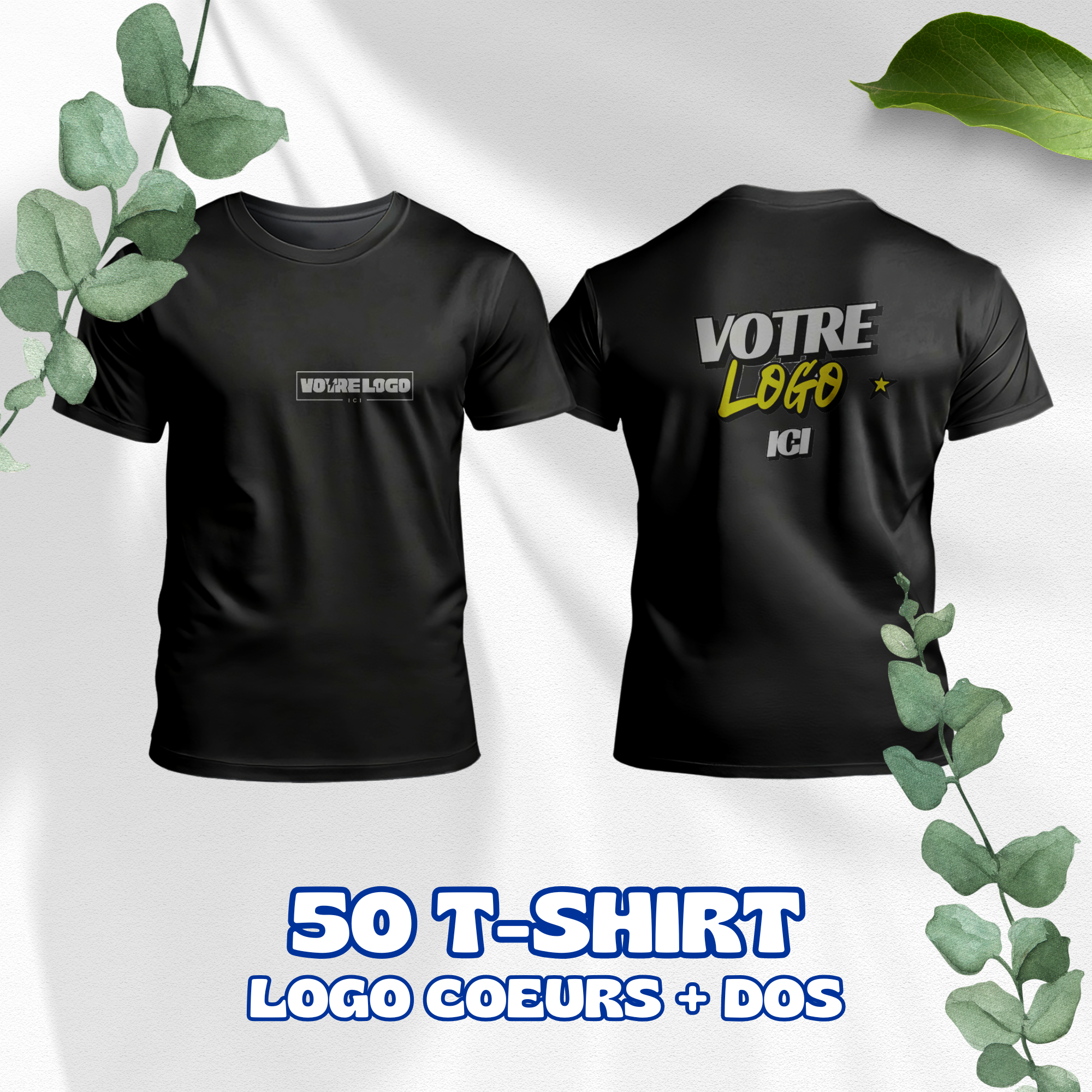 T Shirt Personnaliser Logo Coeurs Compagnie Entreprise Corpo